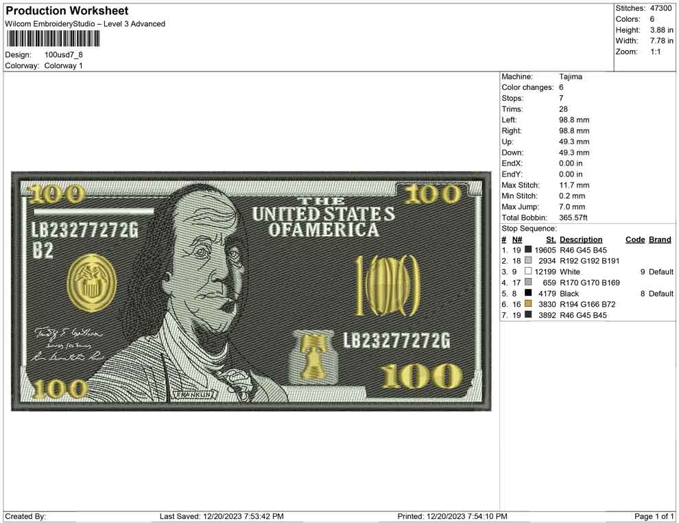 100 usd