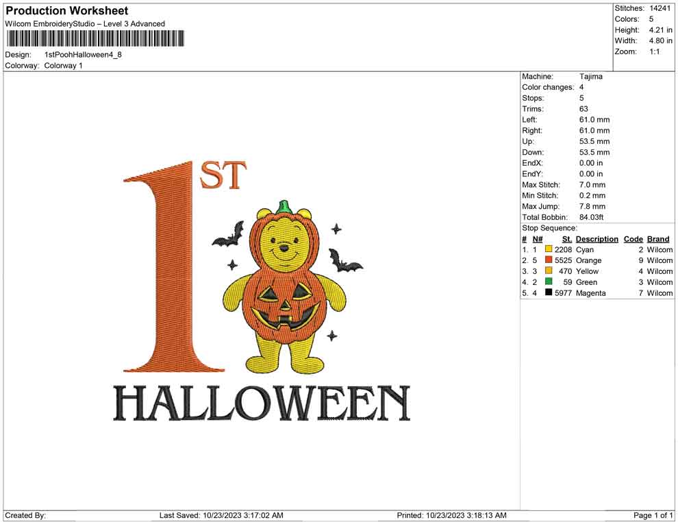 1st Pooh halloween