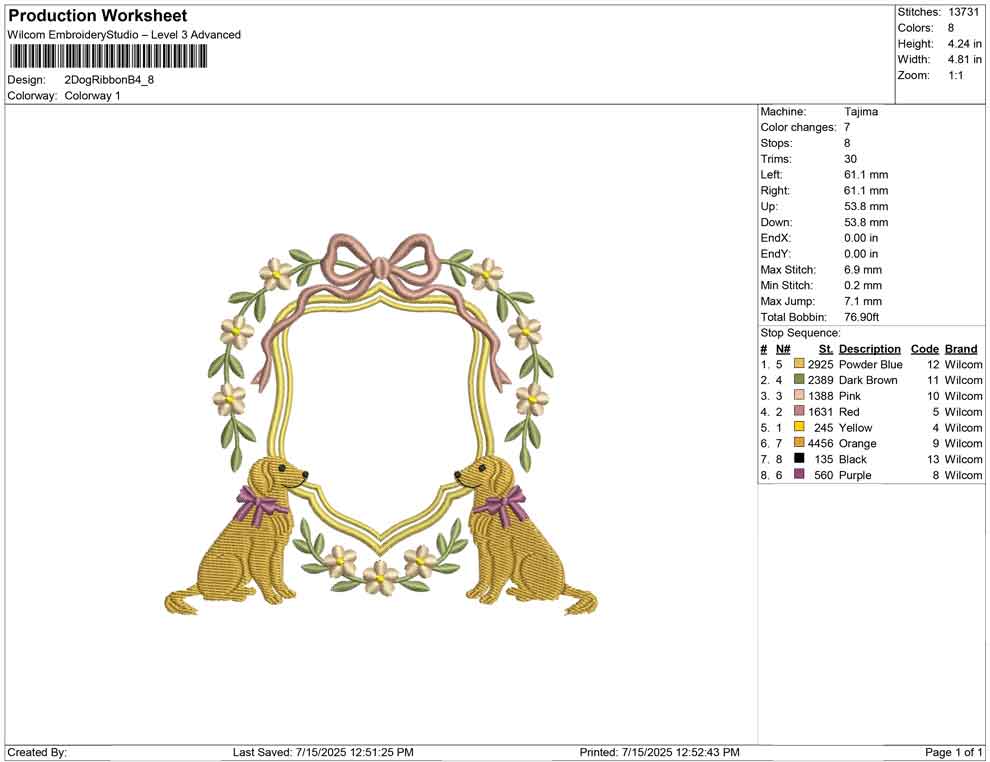 2 Dog Ribbon B