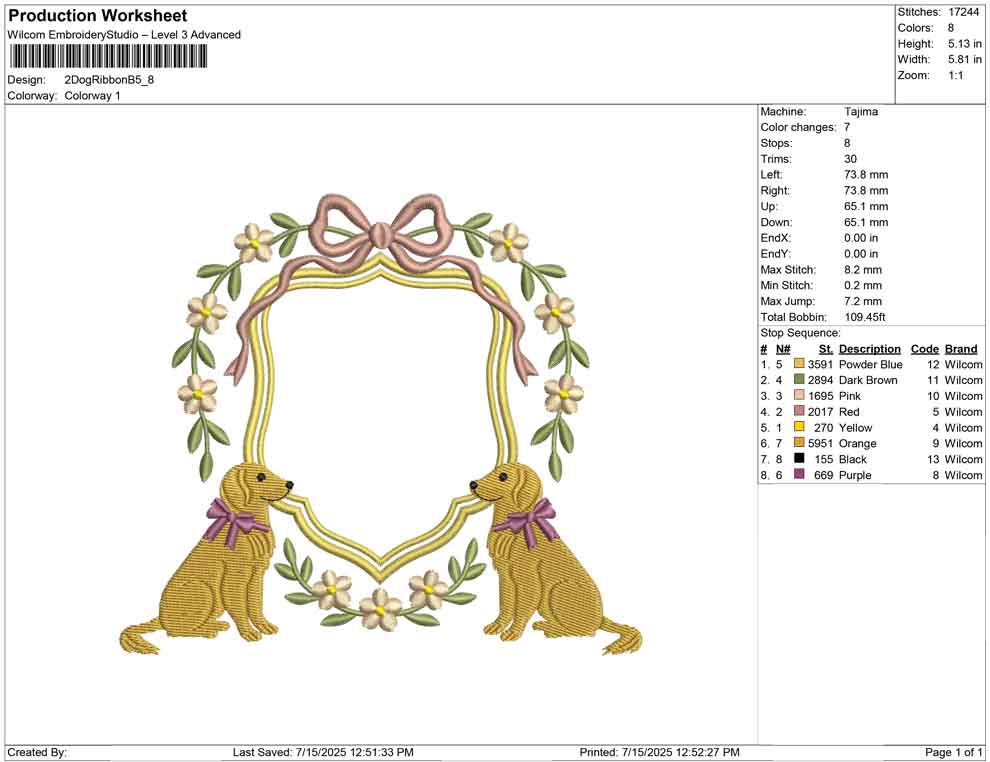 2 Dog Ribbon B