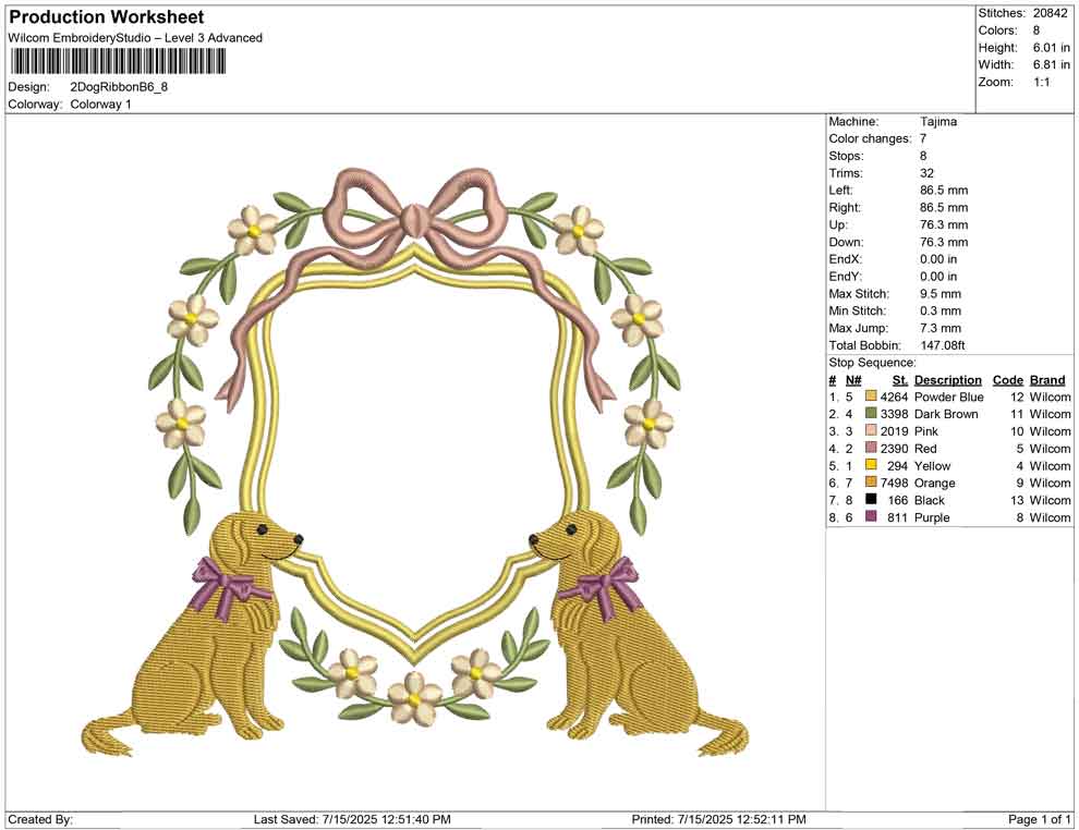 2 Dog Ribbon B