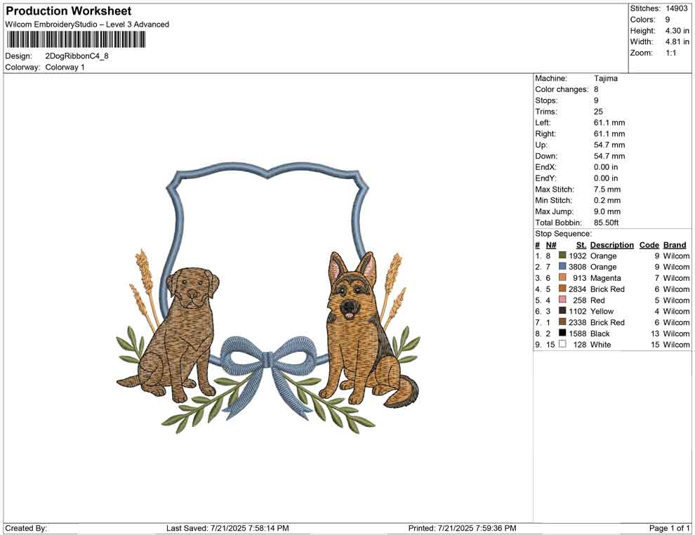 2 Dog Ribbon C