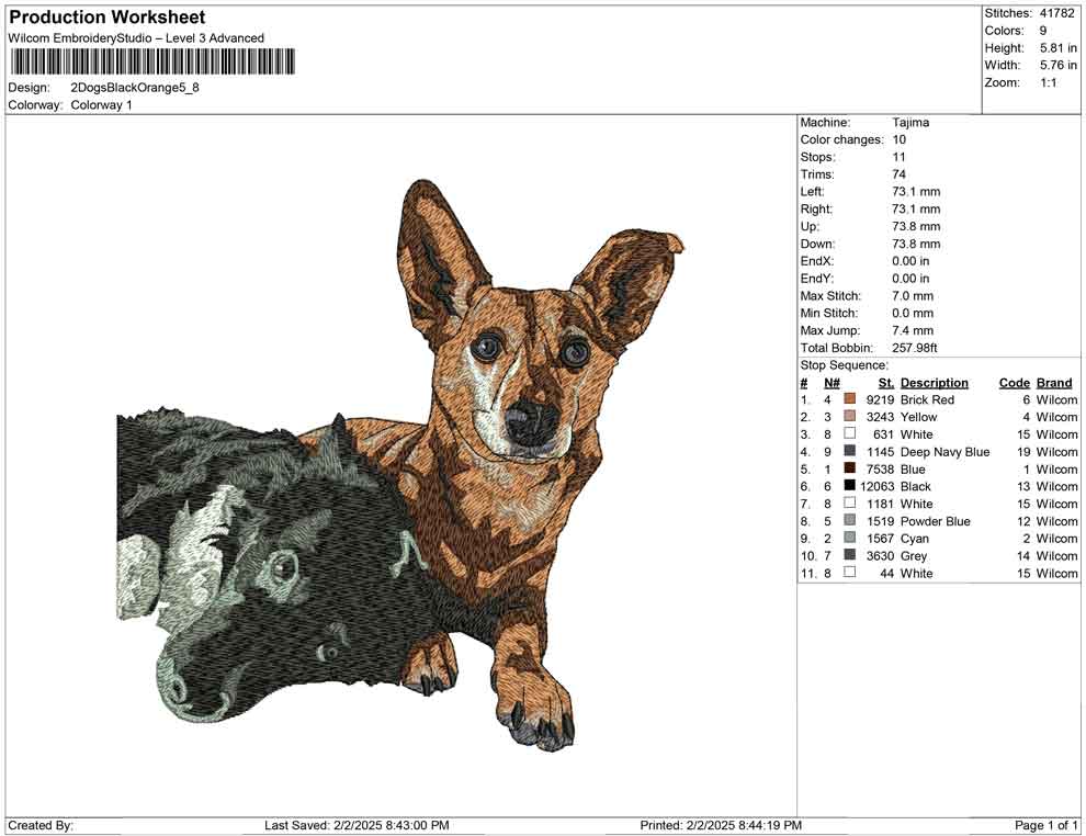 2 Dogs Black Orange