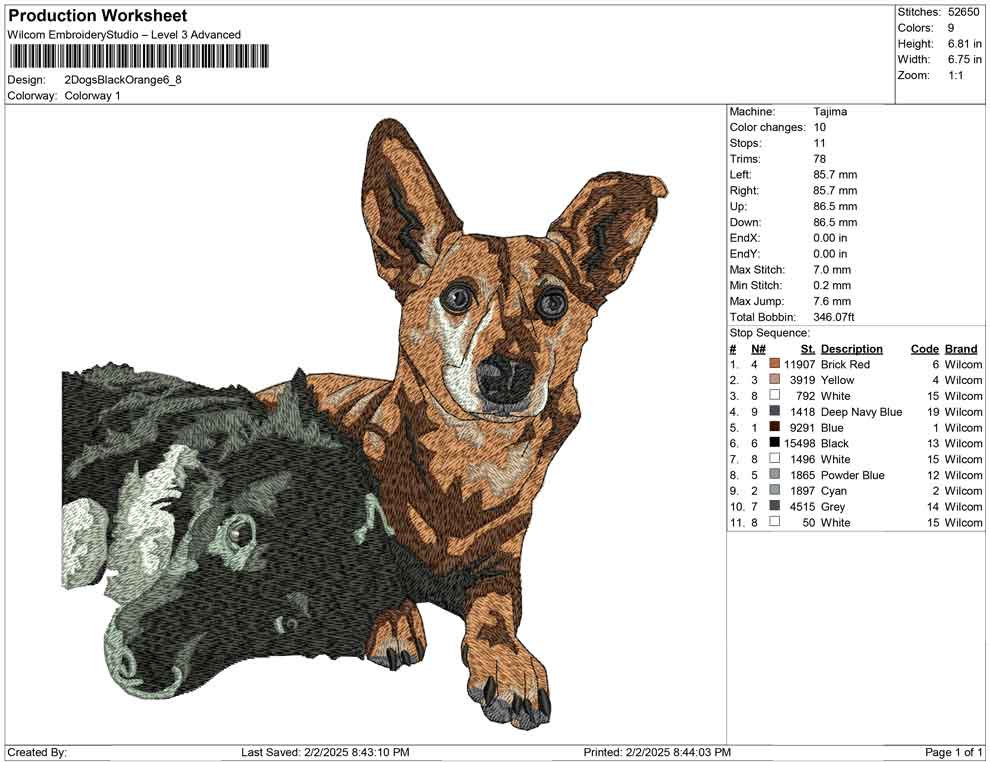 2 Dogs Black Orange