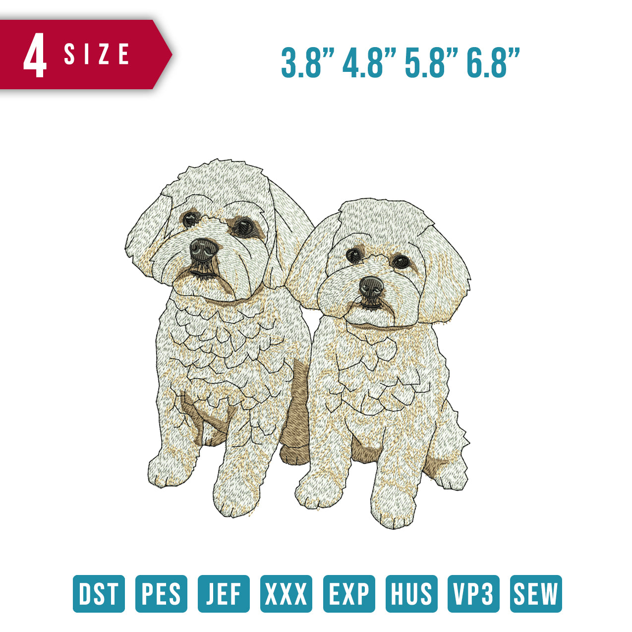 2 Dogs White