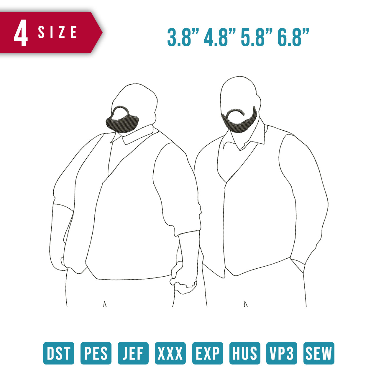 2 Father line art