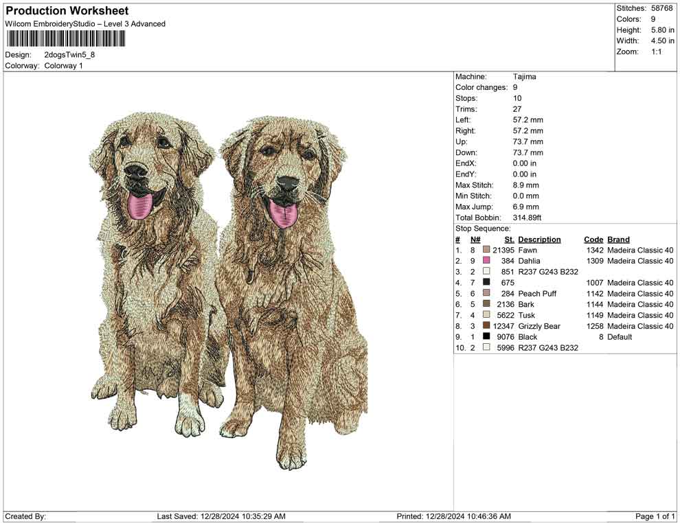 2 dogs Twin