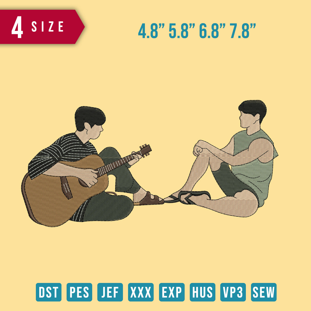 2 mens guitar player
