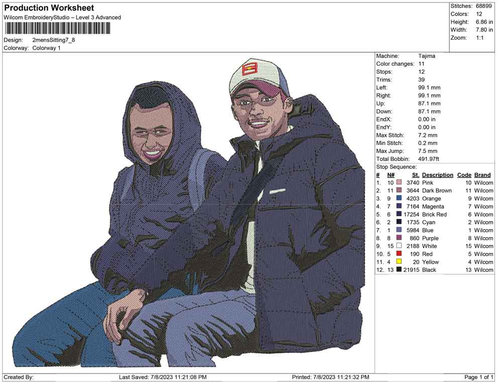 2 mens Sitting