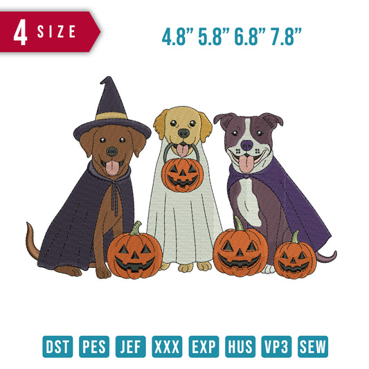 3 Dog Pumpkins