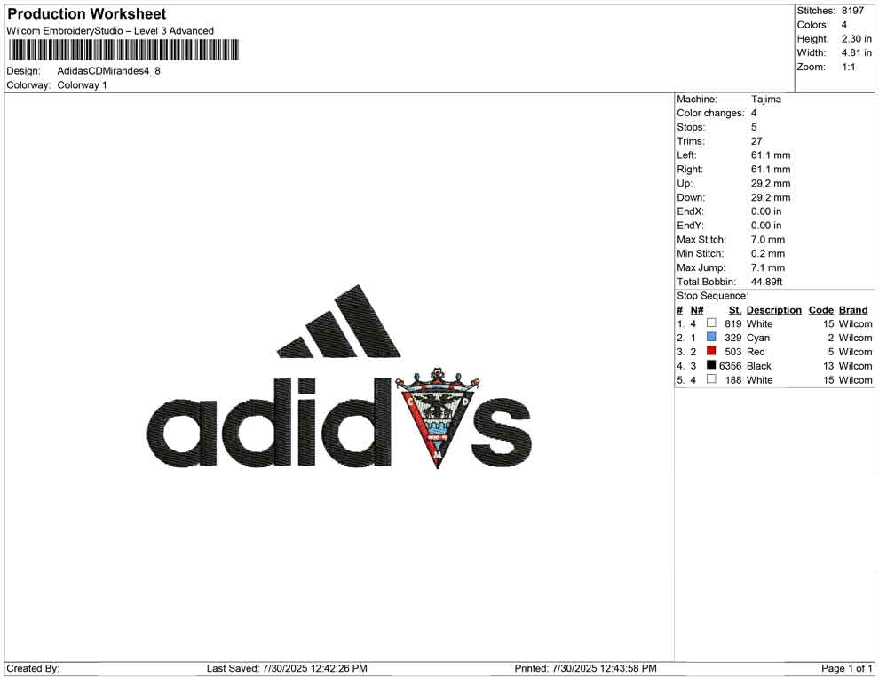 Adidas CD Mirandes