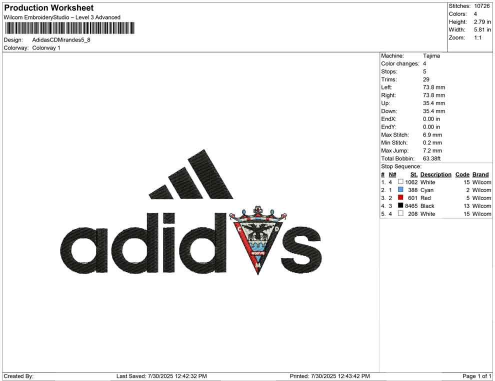 Adidas CD Mirandes