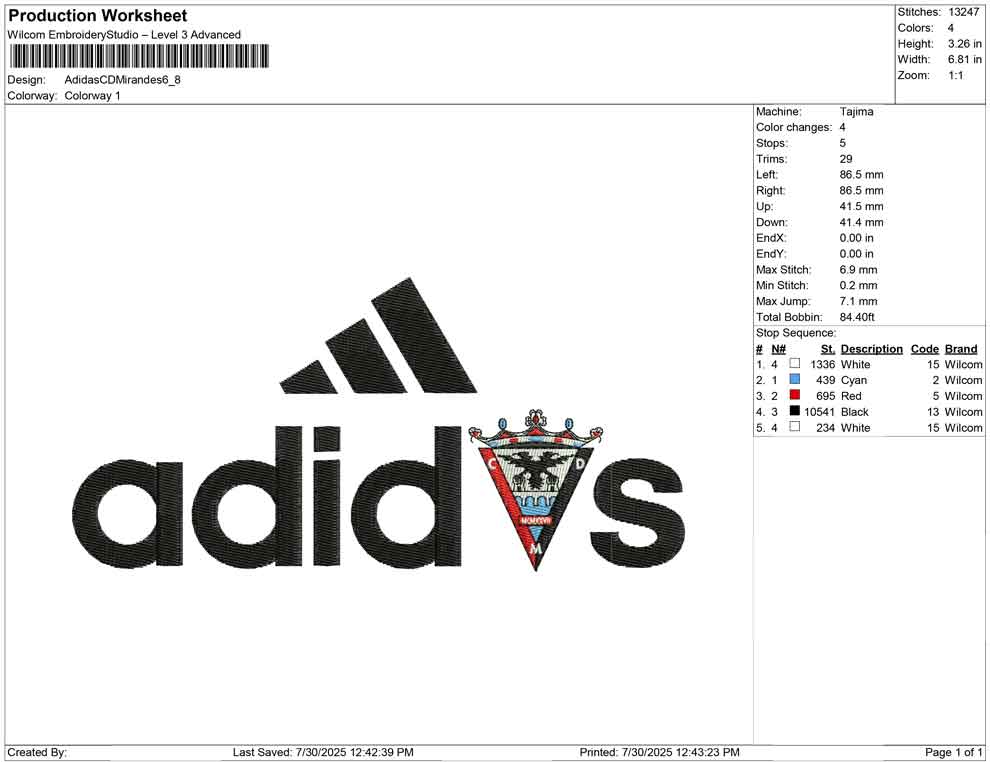 Adidas CD Mirandes
