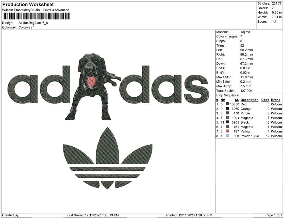 Adidas dog Black
