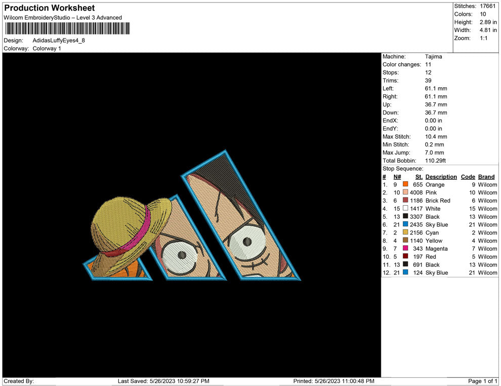 Adidas Luffy Eyes
