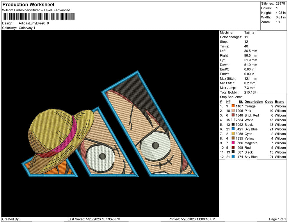 Adidas Luffy Eyes