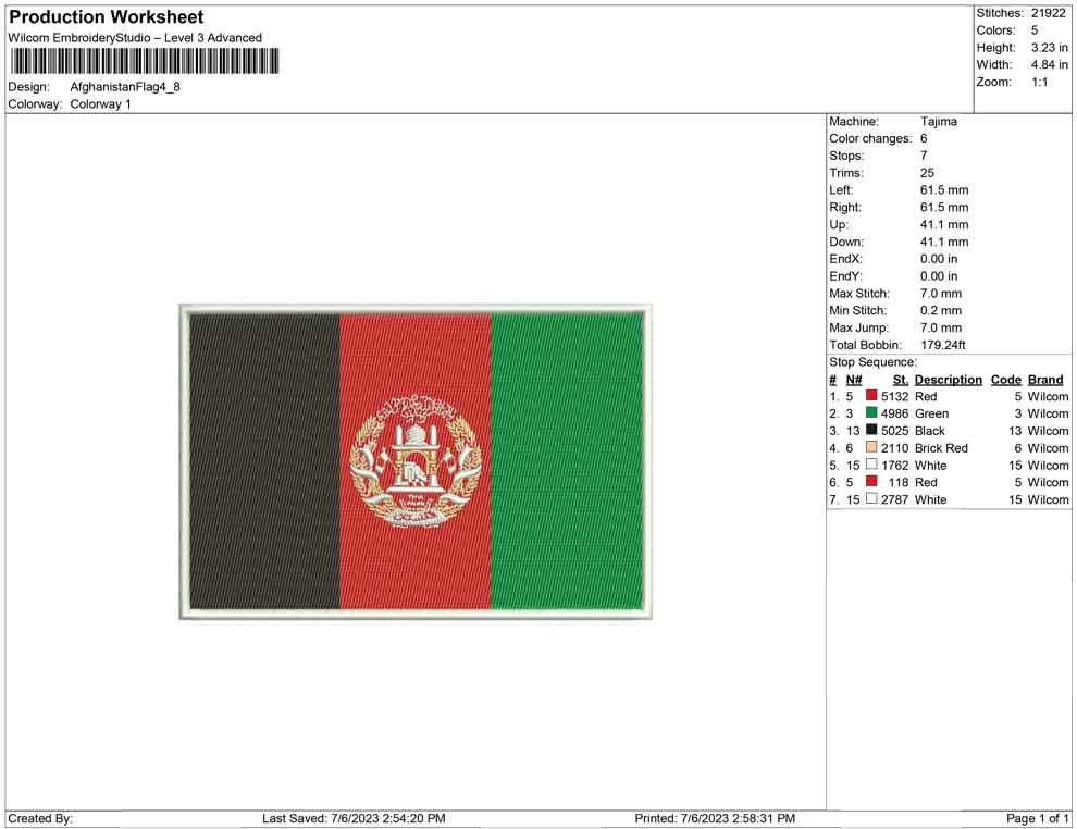 Afghanistan Flag