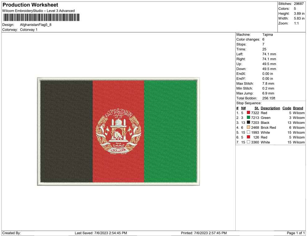 Afghanistan Flag