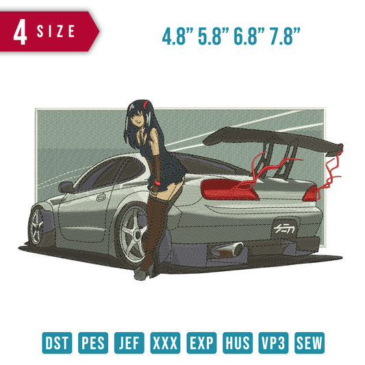 Anime Girl and Car