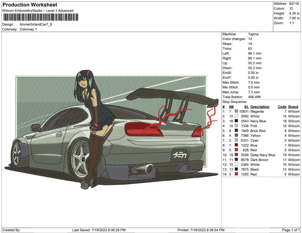 Anime Girl and Car