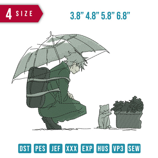 Anime Umbrella Cat