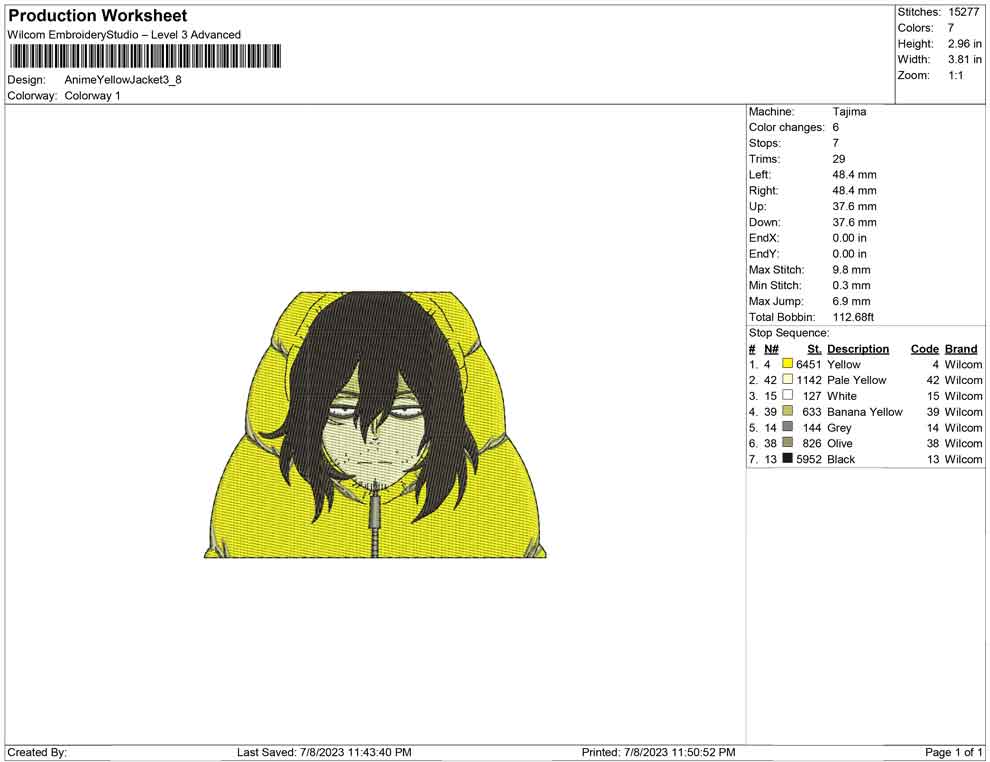 Anime yellow Jacket
