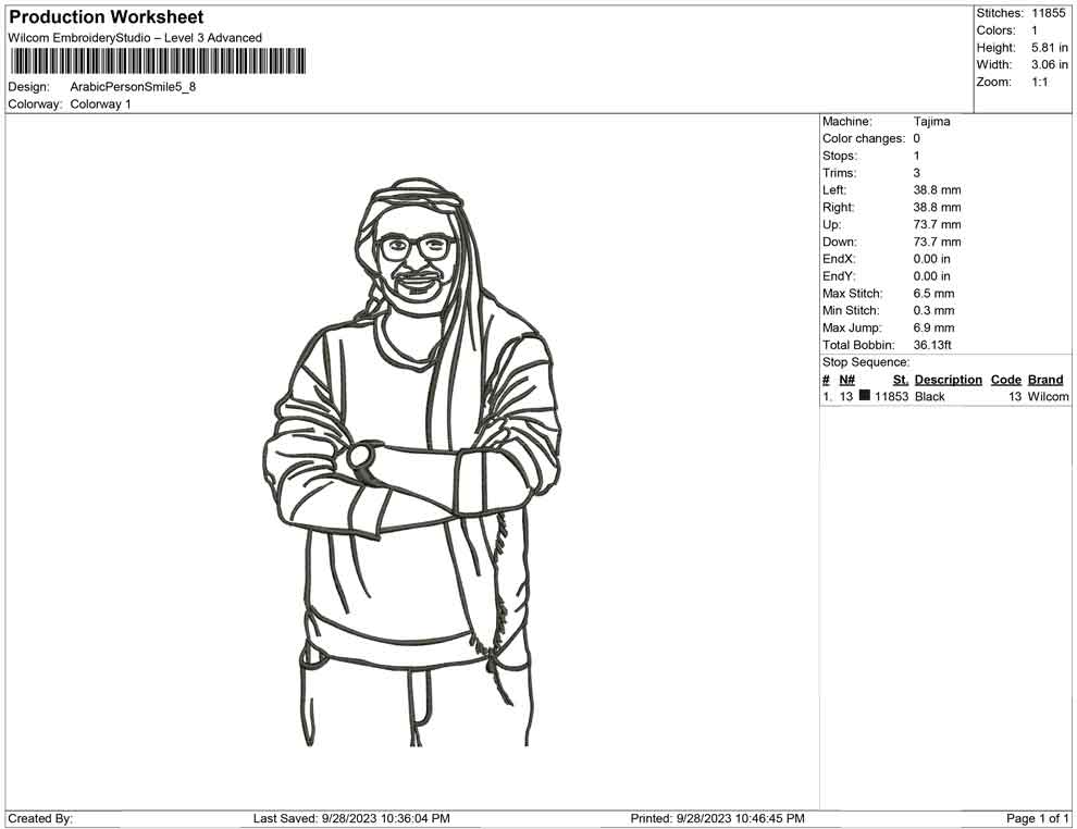 Arabic Person Line Art