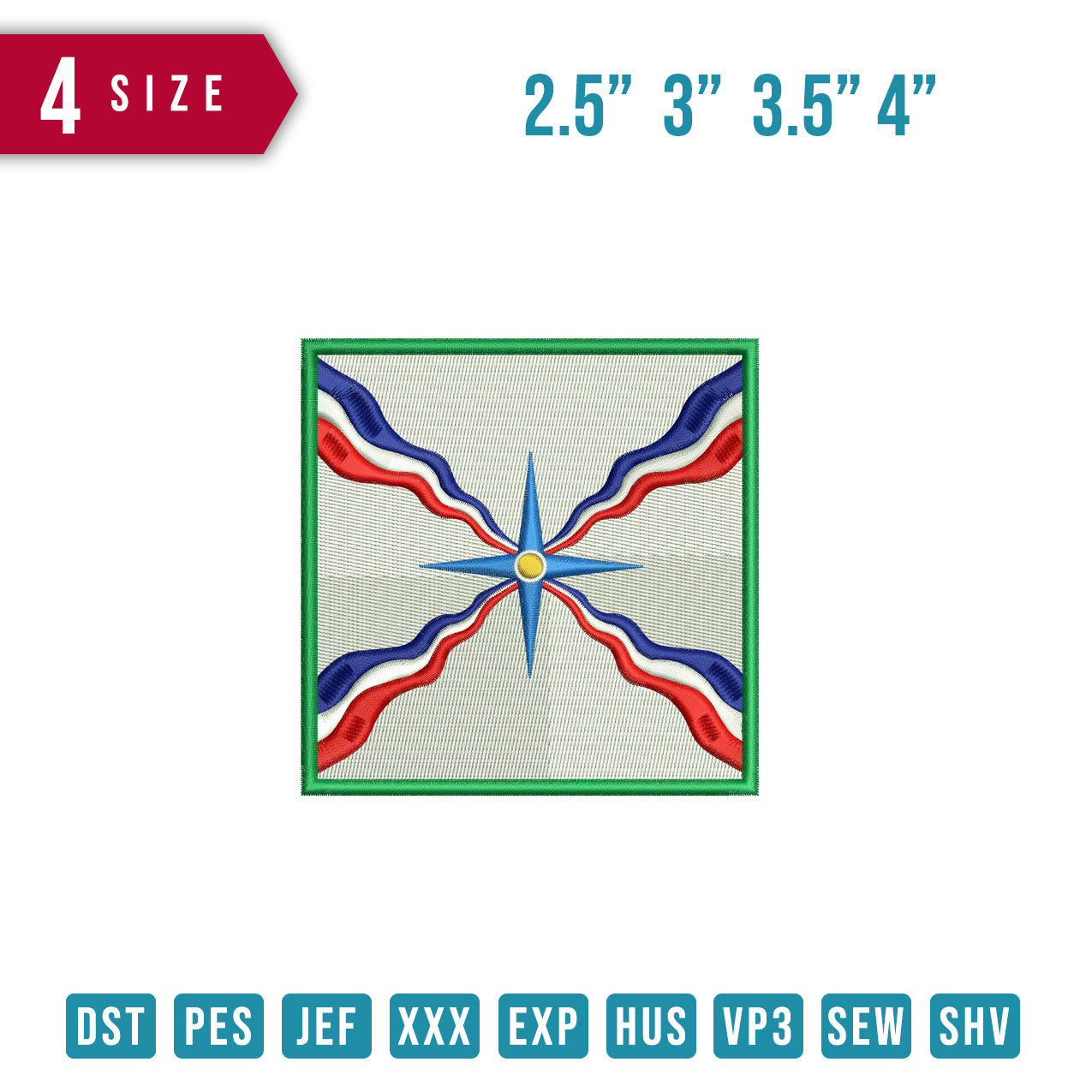 Asyrian flag panel