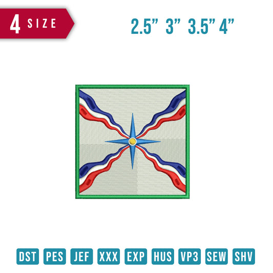 Asyrian flag panel