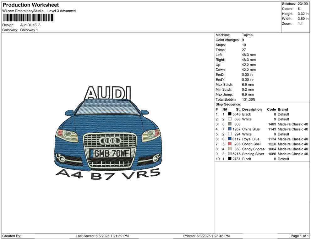 Audi blue