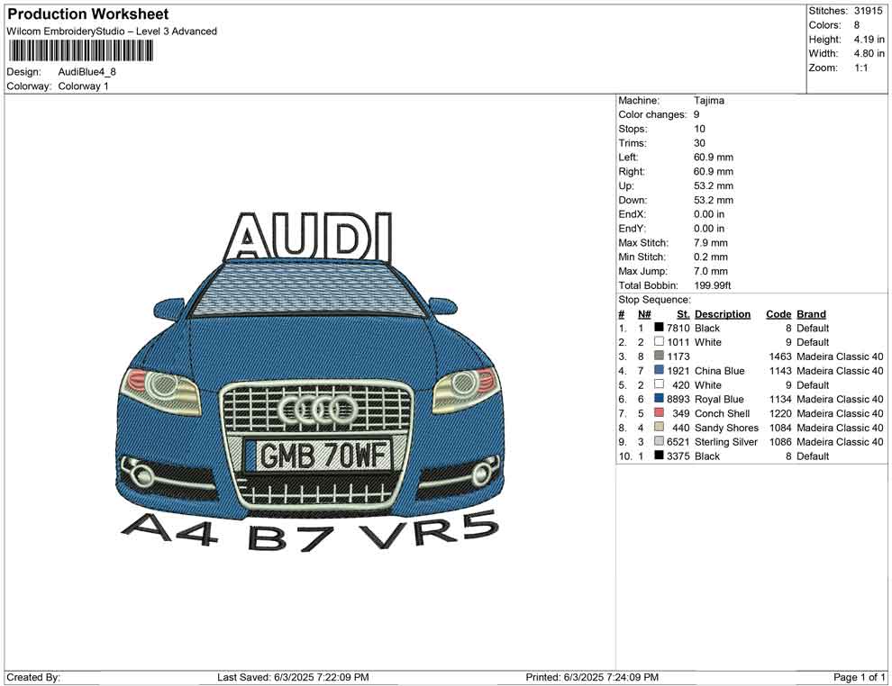 Audi blue