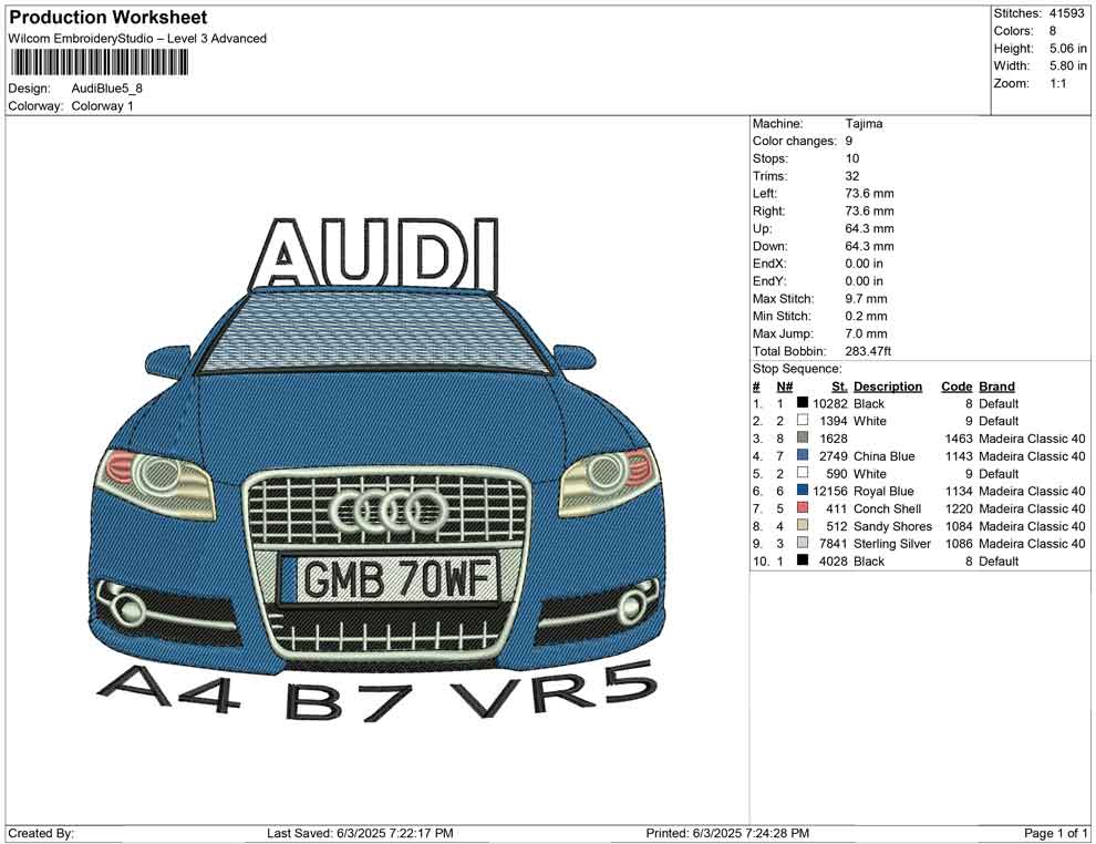Audi blue