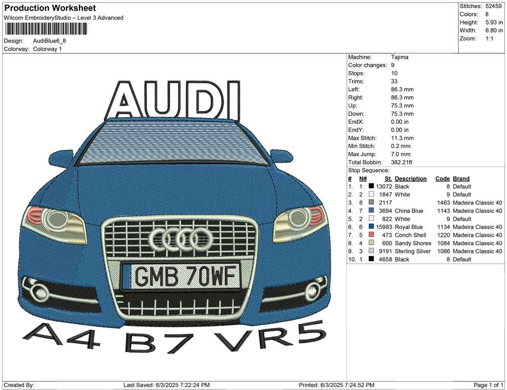 Audi blue