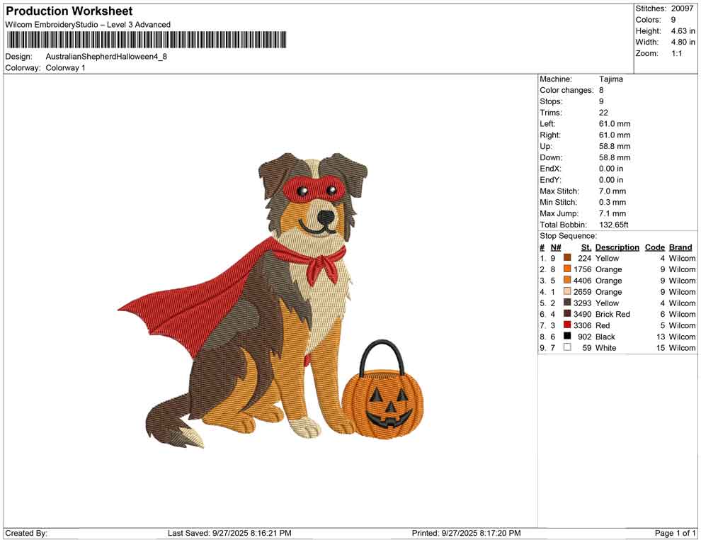 Australian Shepherd Halloween