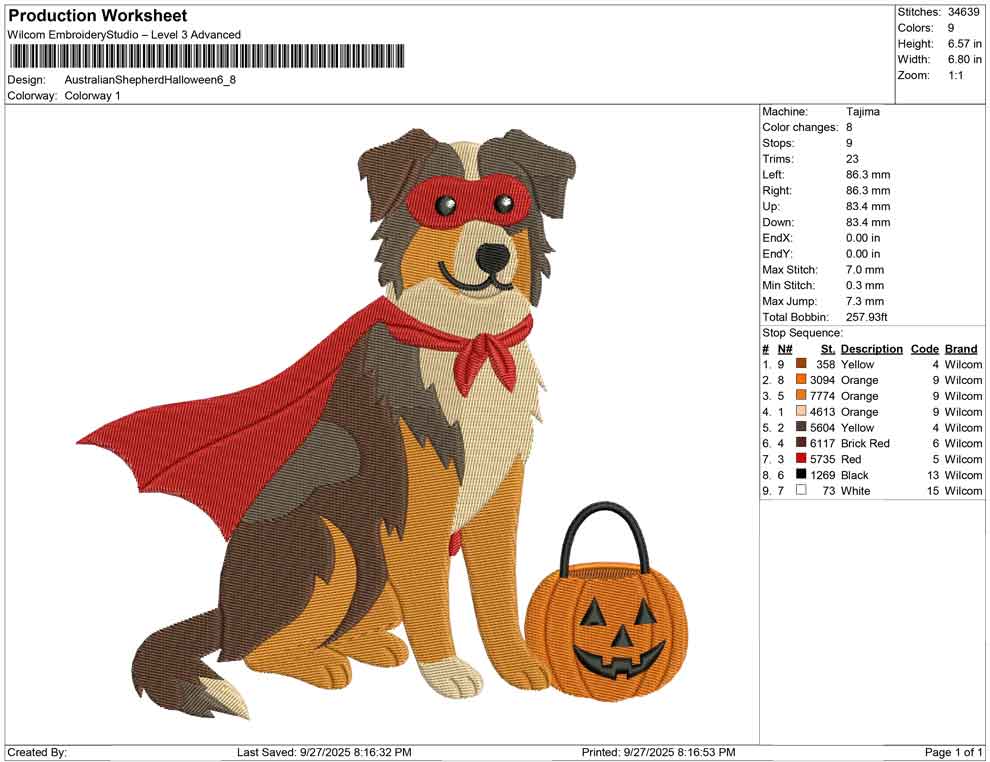 Australian Shepherd Halloween