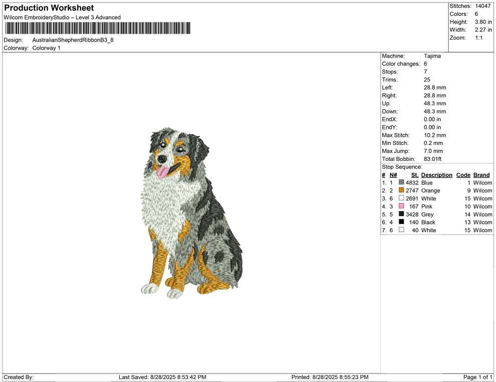 Australian Shepherd Ribbon B