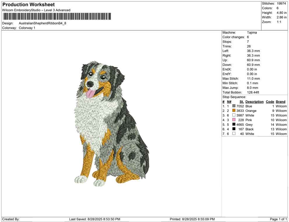 Australian Shepherd Ribbon B