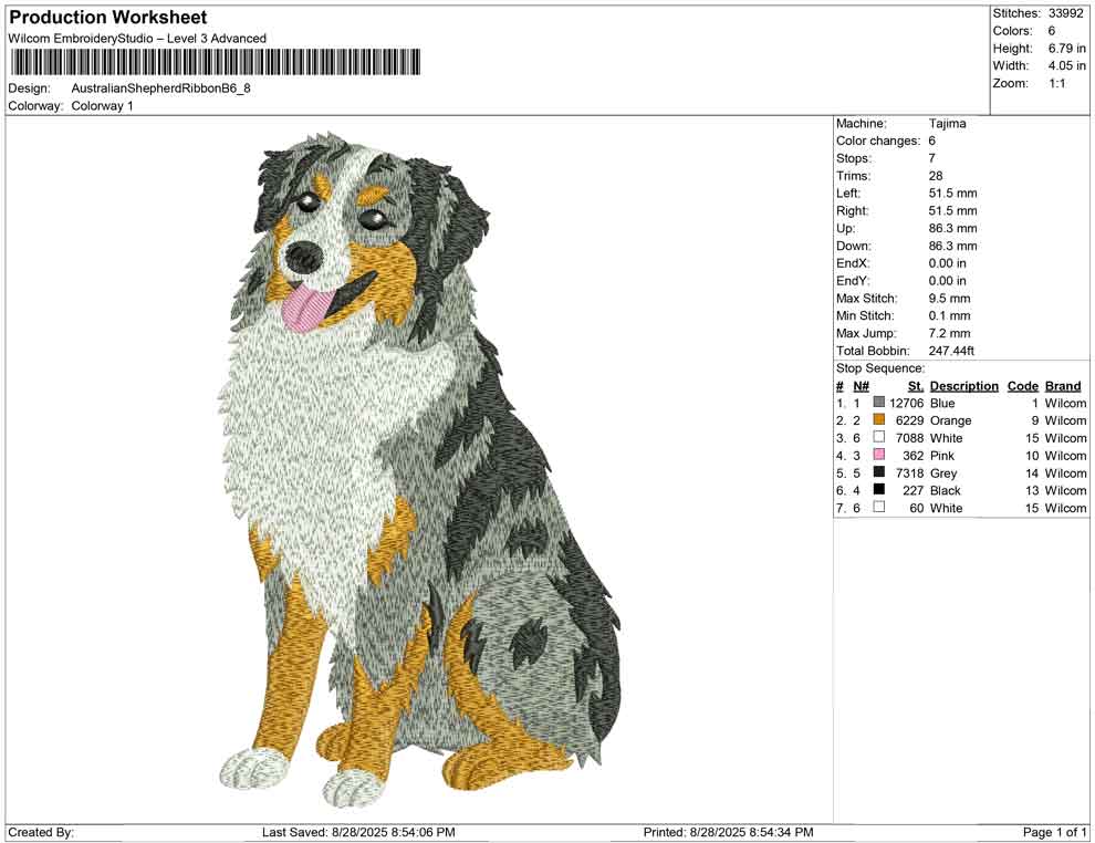 Australian Shepherd Ribbon B