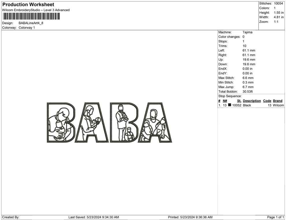 BABA Line Art