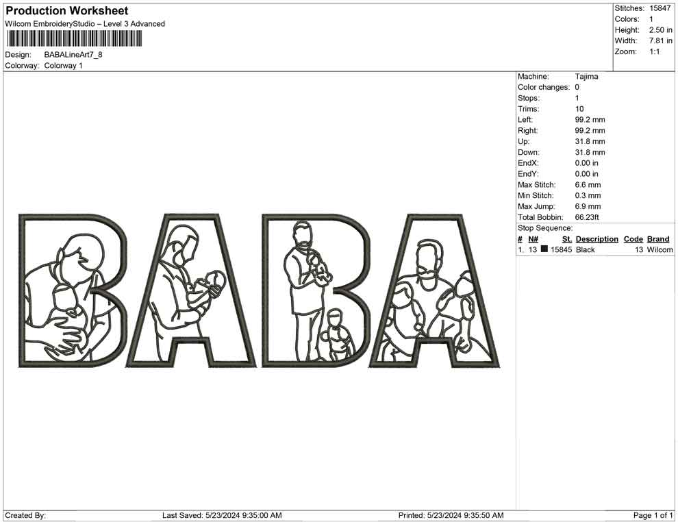 BABA Line Art