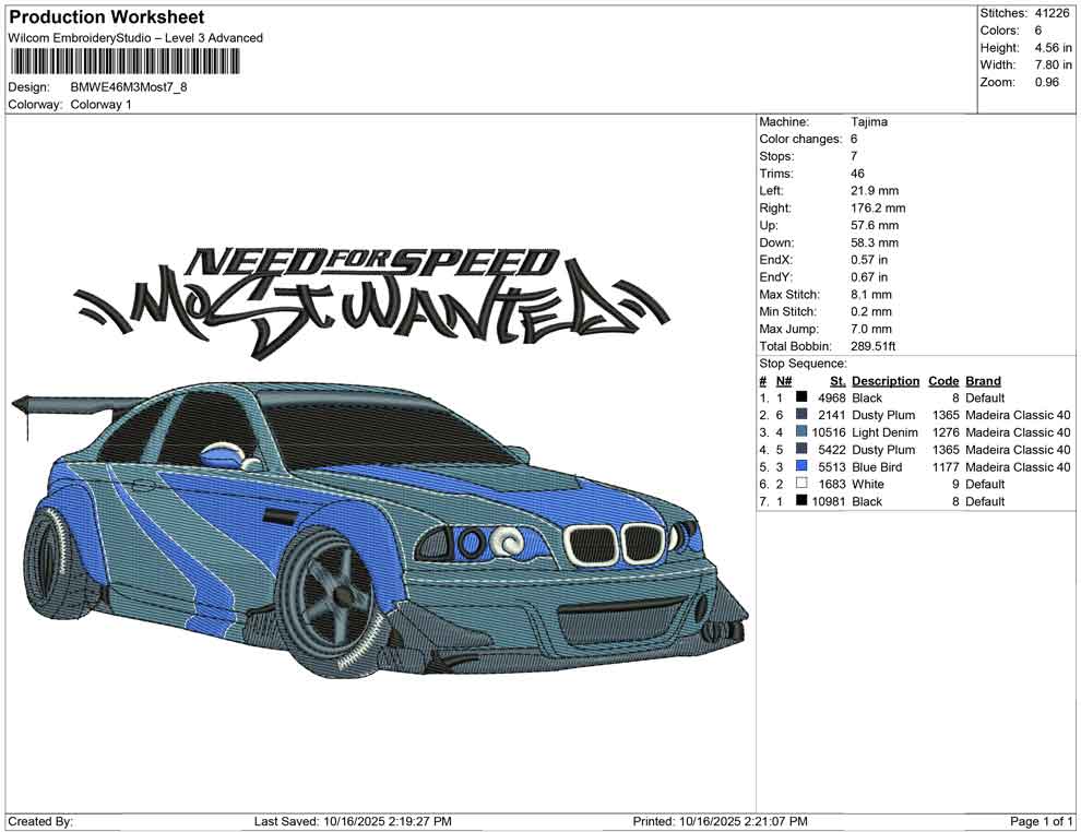 BMWE 46M3 Most