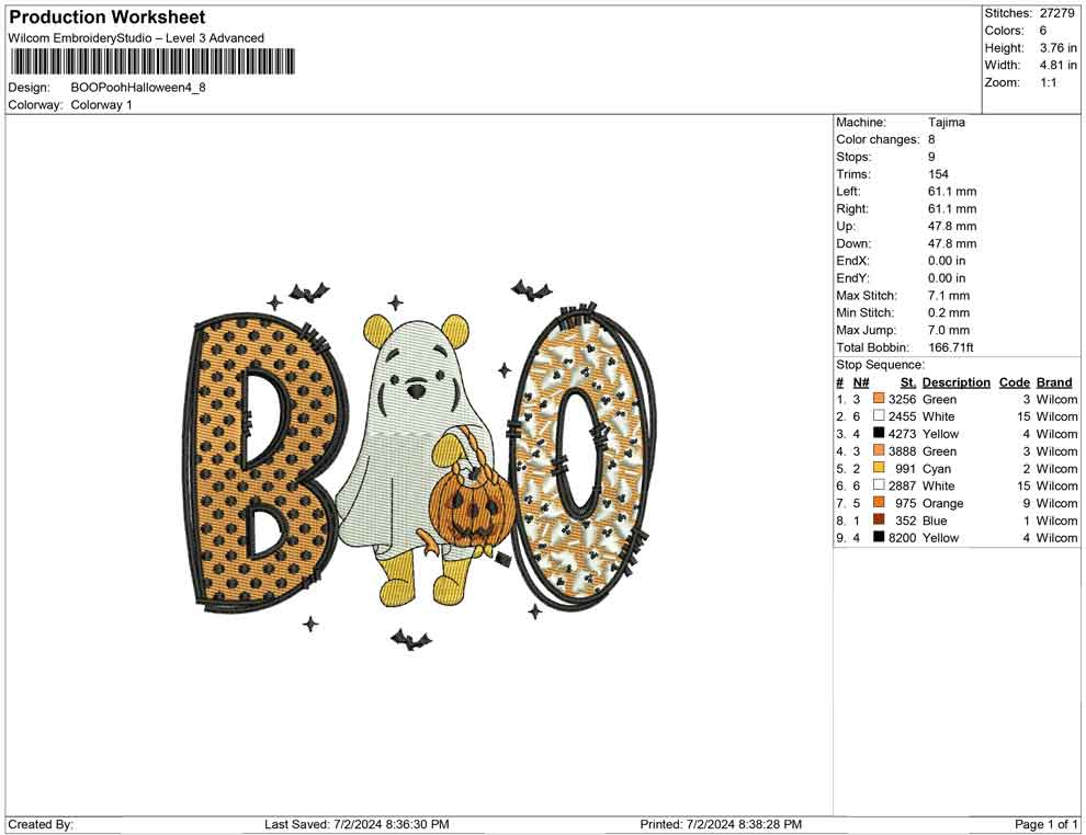 BOO Pooh Halloween