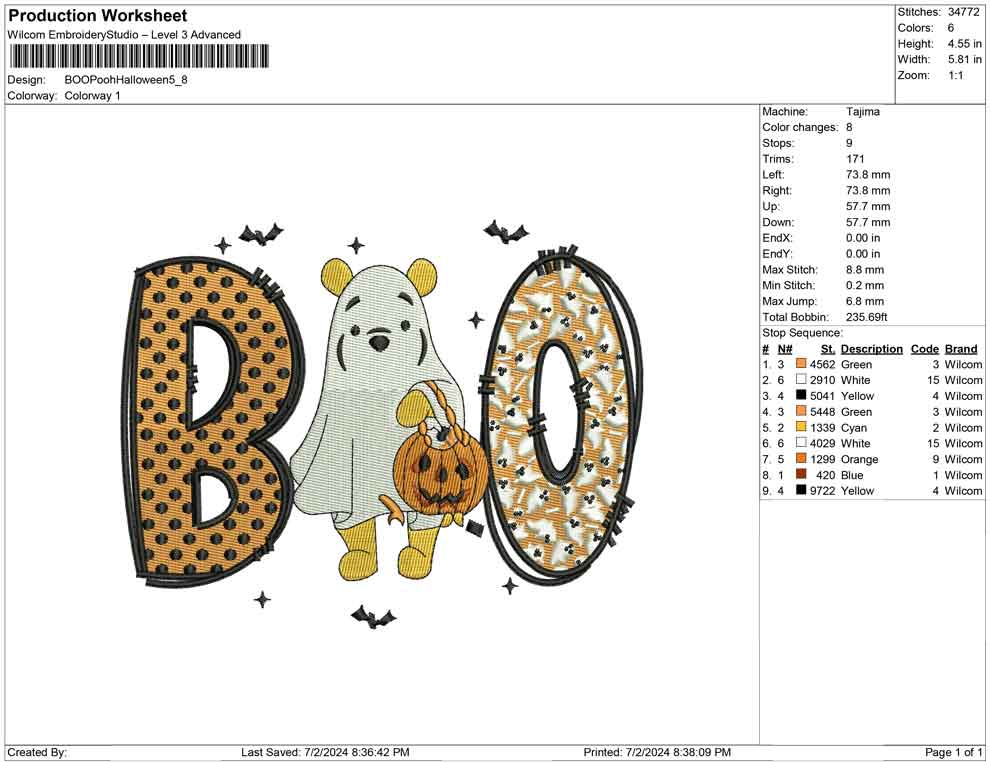 BOO Pooh Halloween