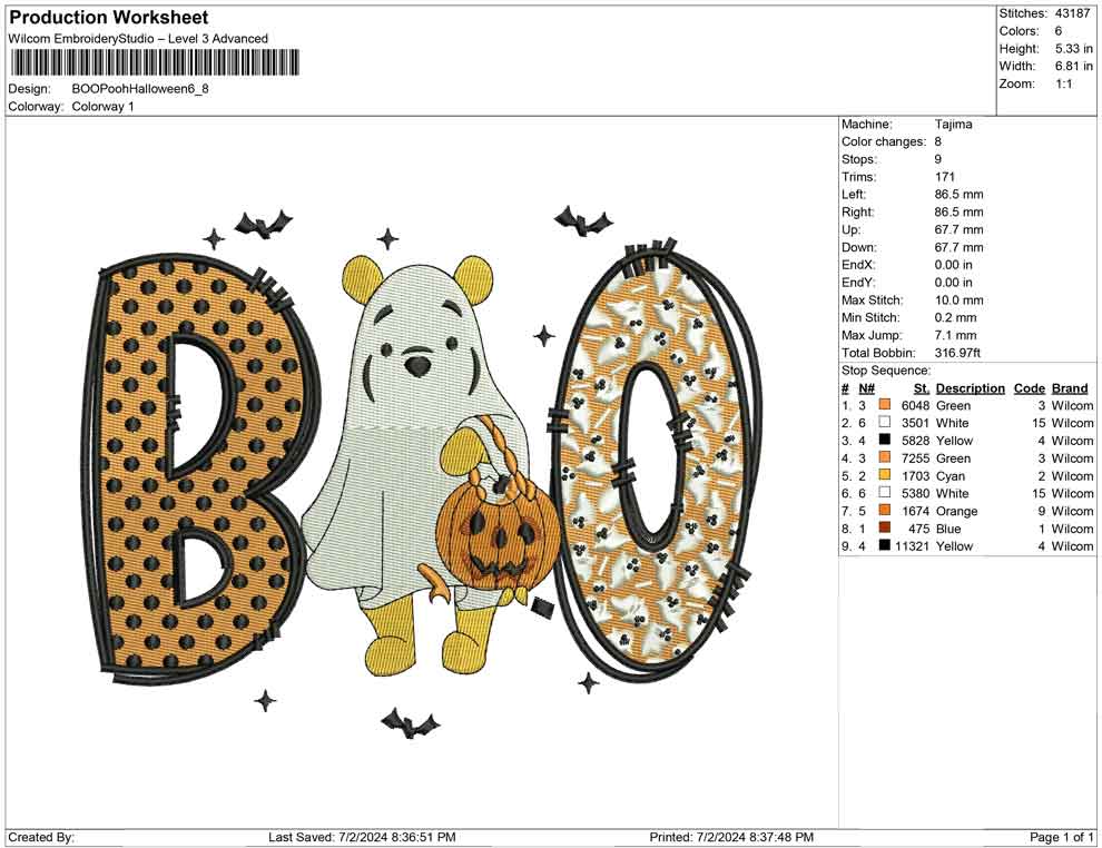 BOO Pooh Halloween