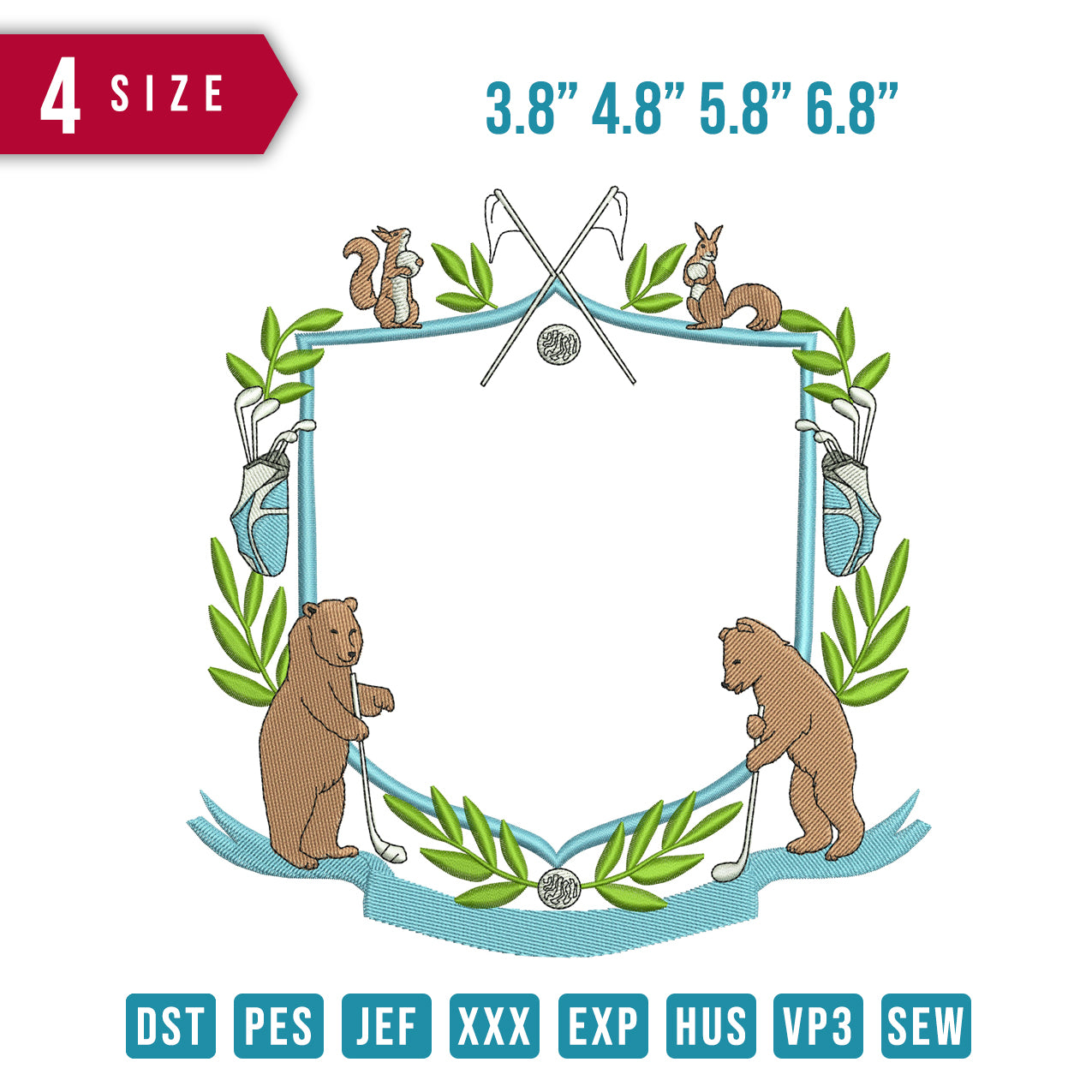 Bear Golf Badge Line