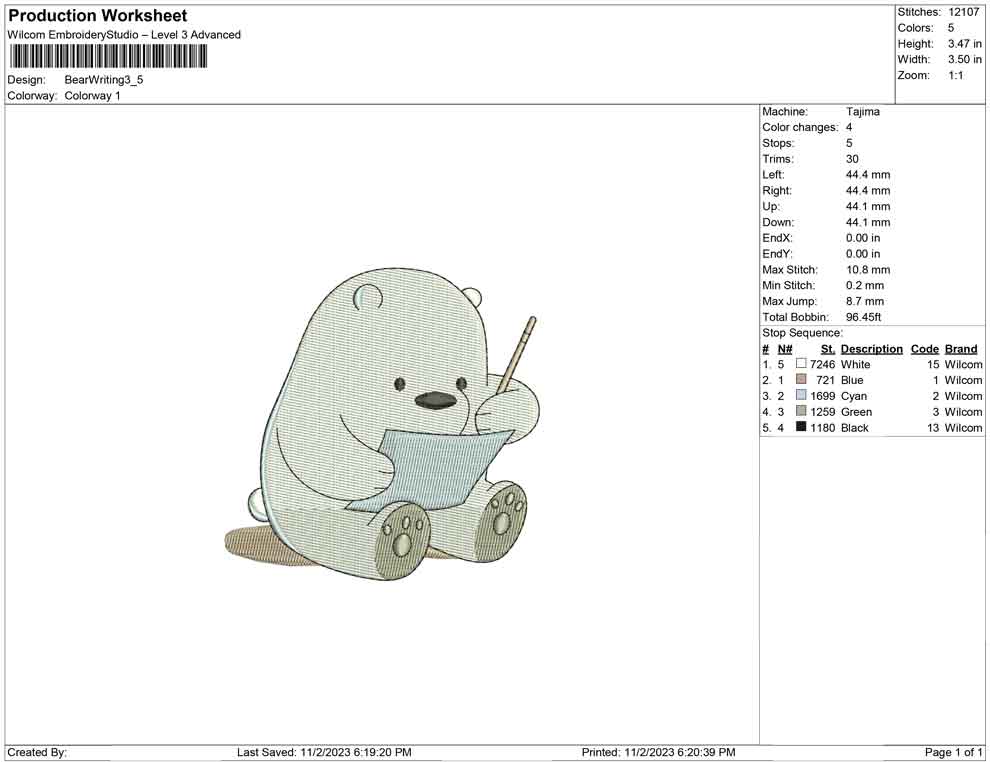 Bear Writing
