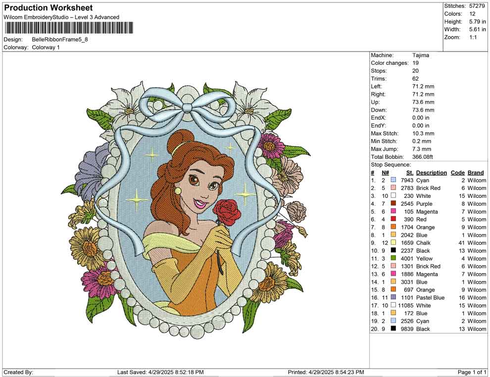 Belle Ribbon Frame