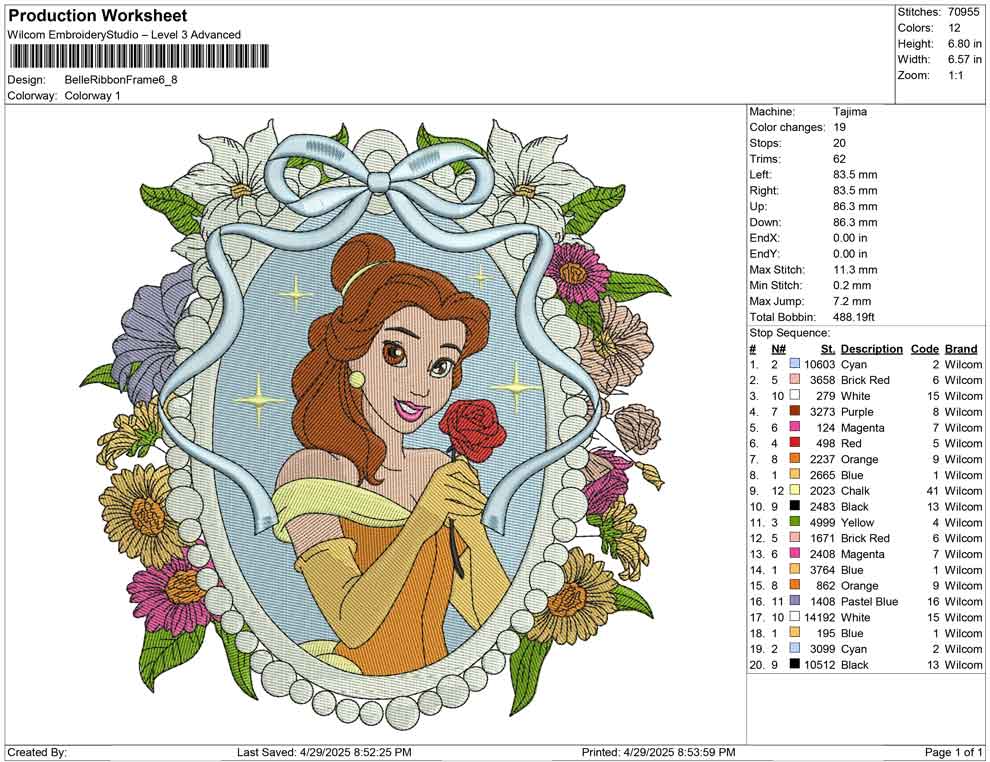 Belle Ribbon Frame