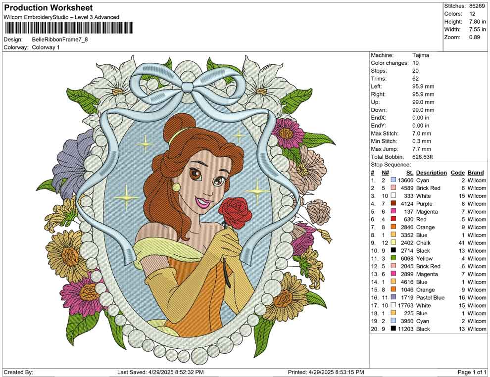 Belle Ribbon Frame