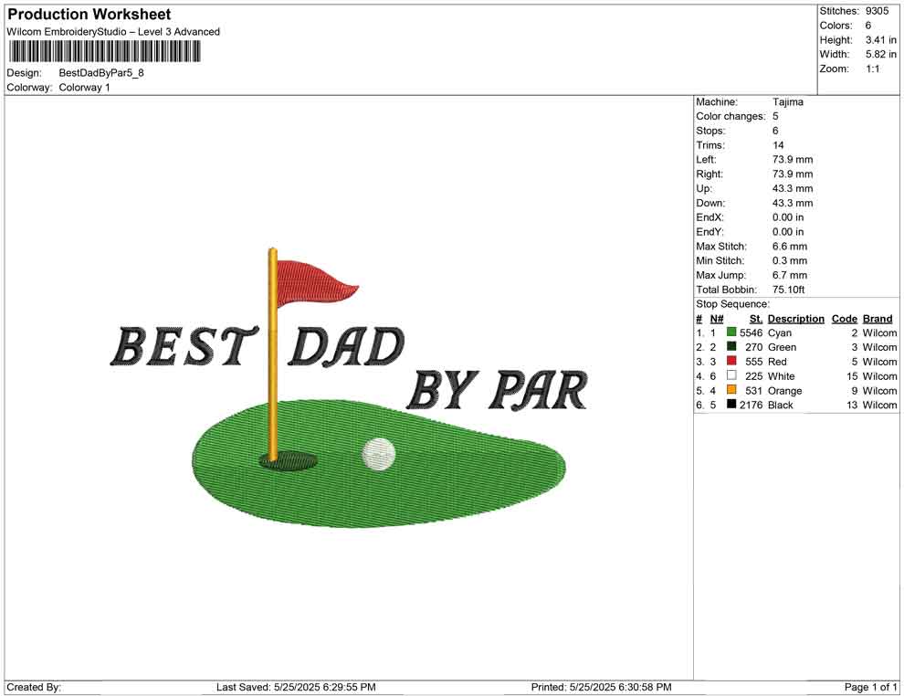 Best Dad By Par